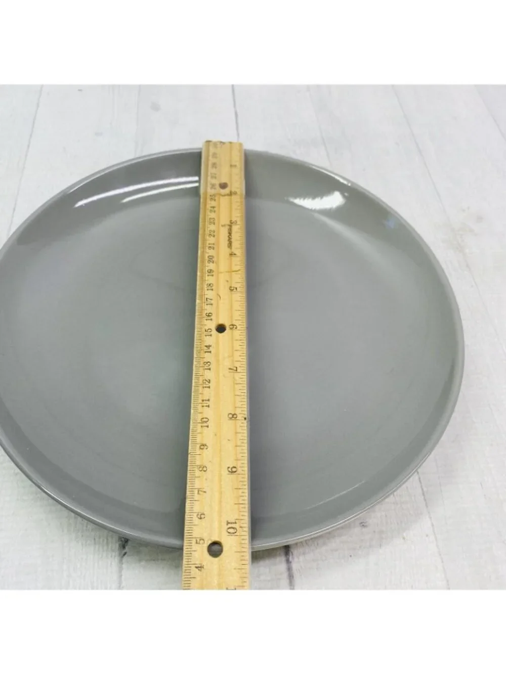 Project 62 Target AVESTA Glossy Gray Stoneware Smooth Coupe Dinner Plates Set 4